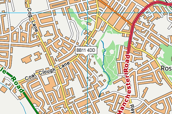 BB11 4DD map - OS VectorMap District (Ordnance Survey)