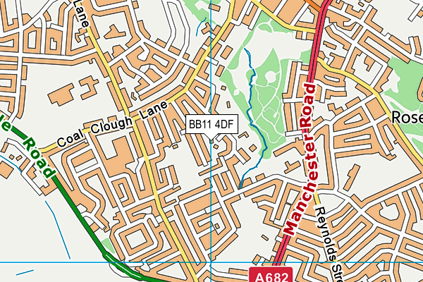 BB11 4DF map - OS VectorMap District (Ordnance Survey)