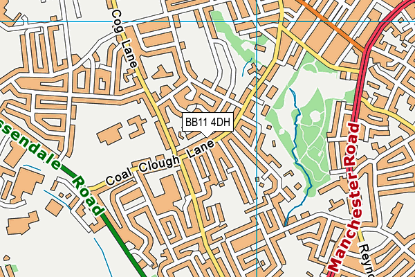 BB11 4DH map - OS VectorMap District (Ordnance Survey)