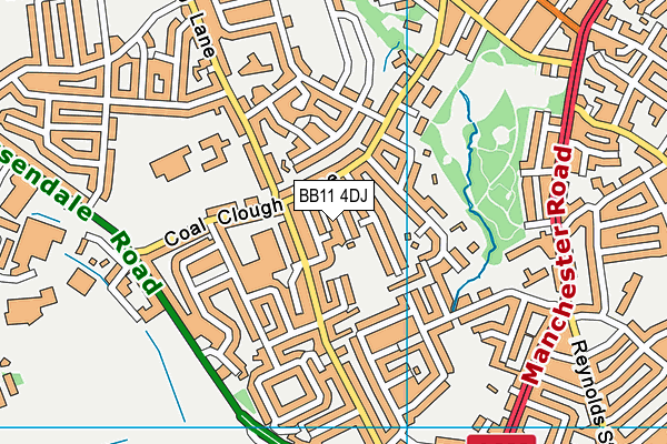 BB11 4DJ map - OS VectorMap District (Ordnance Survey)