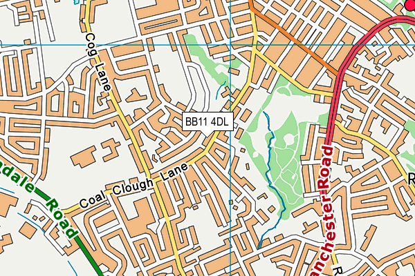 BB11 4DL map - OS VectorMap District (Ordnance Survey)