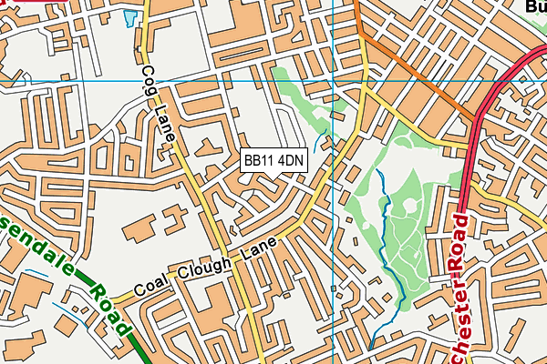 BB11 4DN map - OS VectorMap District (Ordnance Survey)
