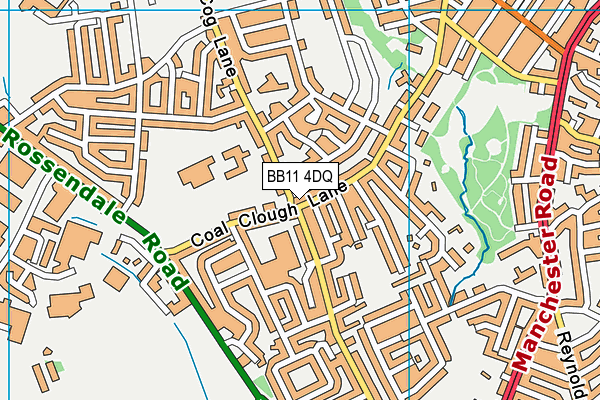 BB11 4DQ map - OS VectorMap District (Ordnance Survey)