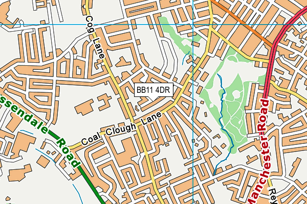 BB11 4DR map - OS VectorMap District (Ordnance Survey)