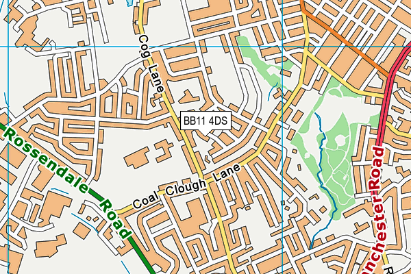 BB11 4DS map - OS VectorMap District (Ordnance Survey)