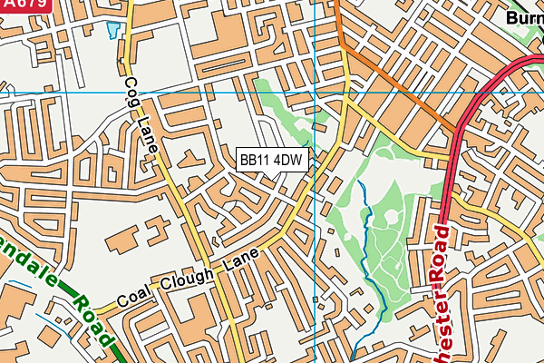 BB11 4DW map - OS VectorMap District (Ordnance Survey)