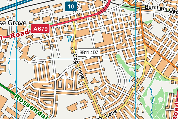BB11 4DZ map - OS VectorMap District (Ordnance Survey)