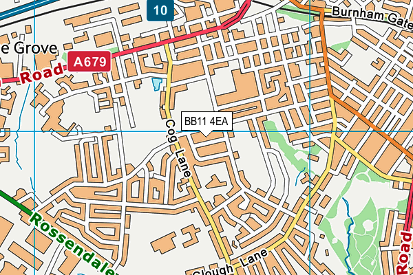 BB11 4EA map - OS VectorMap District (Ordnance Survey)