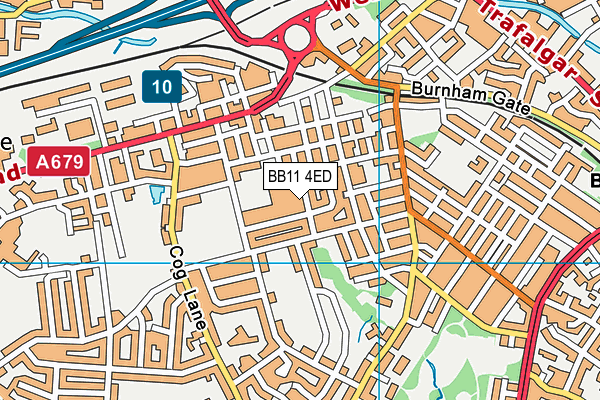 BB11 4ED map - OS VectorMap District (Ordnance Survey)