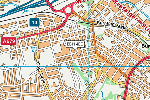 BB11 4EE map - OS VectorMap District (Ordnance Survey)