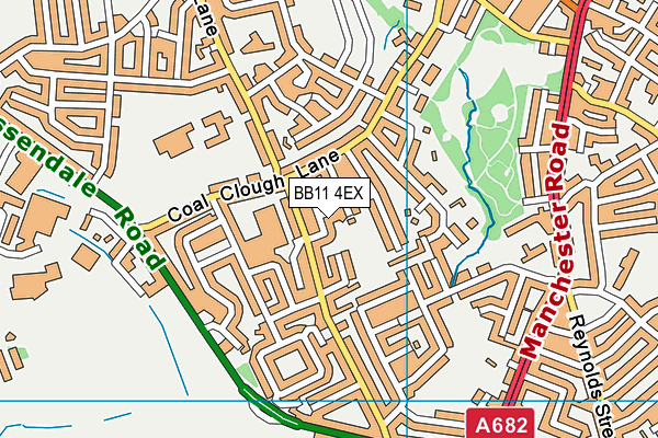 BB11 4EX map - OS VectorMap District (Ordnance Survey)