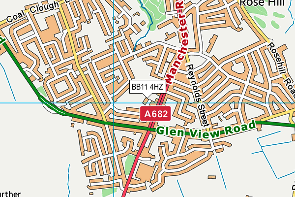 BB11 4HZ map - OS VectorMap District (Ordnance Survey)