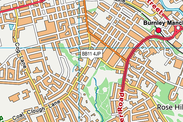 BB11 4JP map - OS VectorMap District (Ordnance Survey)