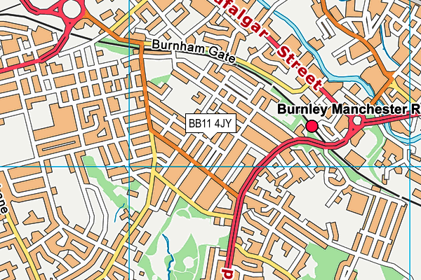 BB11 4JY map - OS VectorMap District (Ordnance Survey)