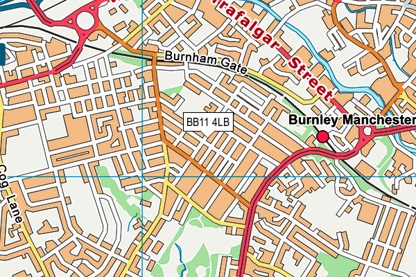 Burnley Holy Trinity Church of England Primary School map (BB11 4LB) - OS VectorMap District (Ordnance Survey)