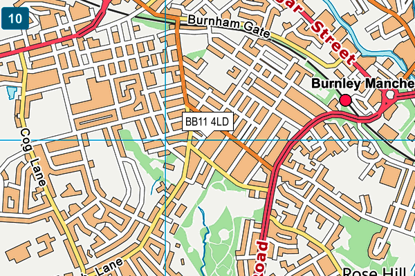 BB11 4LD map - OS VectorMap District (Ordnance Survey)
