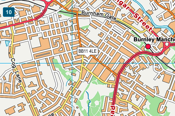 BB11 4LE map - OS VectorMap District (Ordnance Survey)