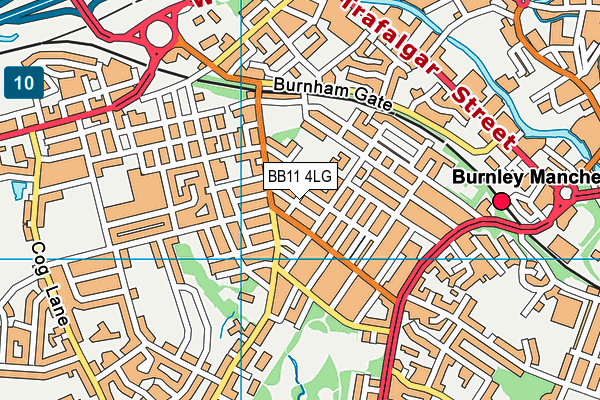 BB11 4LG map - OS VectorMap District (Ordnance Survey)