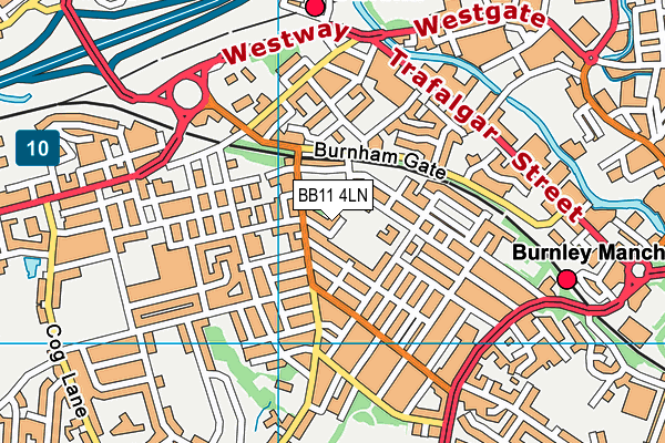 BB11 4LN map - OS VectorMap District (Ordnance Survey)