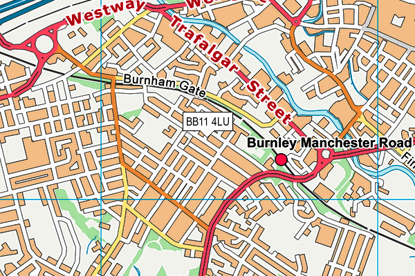 BB11 4LU map - OS VectorMap District (Ordnance Survey)