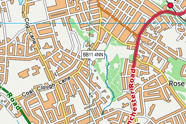 BB11 4NN map - OS VectorMap District (Ordnance Survey)