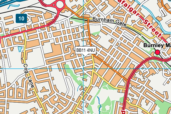 BB11 4NU map - OS VectorMap District (Ordnance Survey)