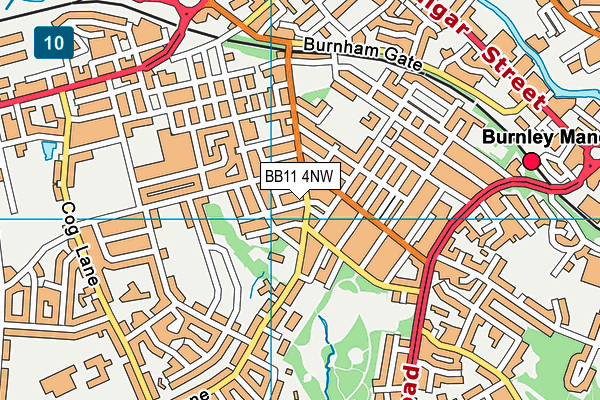 BB11 4NW map - OS VectorMap District (Ordnance Survey)