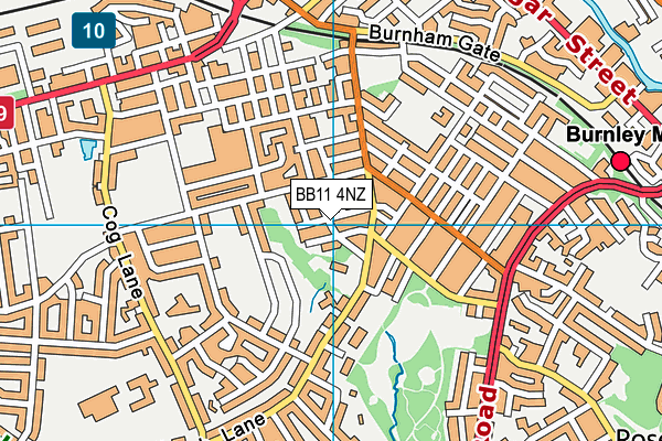 BB11 4NZ map - OS VectorMap District (Ordnance Survey)