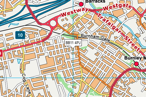 BB11 4PJ map - OS VectorMap District (Ordnance Survey)