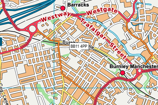 BB11 4PP map - OS VectorMap District (Ordnance Survey)