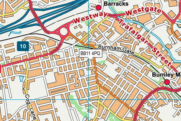 BB11 4PQ map - OS VectorMap District (Ordnance Survey)