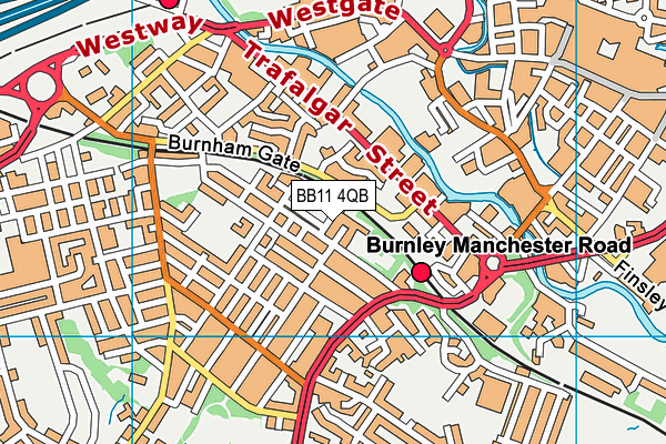 BB11 4QB map - OS VectorMap District (Ordnance Survey)