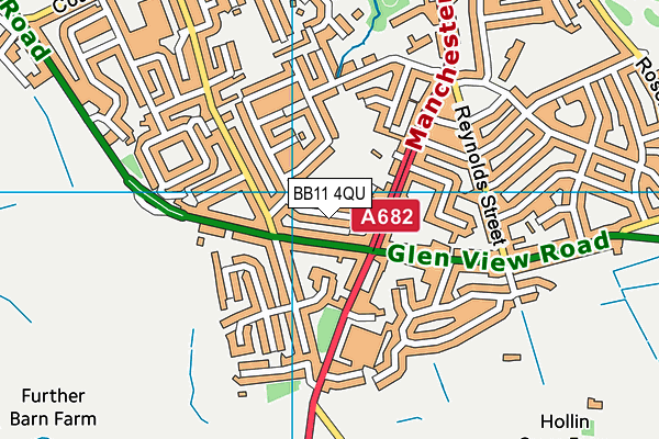 BB11 4QU map - OS VectorMap District (Ordnance Survey)