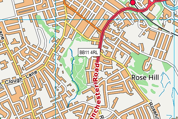 BB11 4RL map - OS VectorMap District (Ordnance Survey)