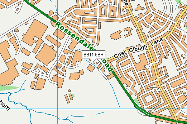 BB11 5BH map - OS VectorMap District (Ordnance Survey)