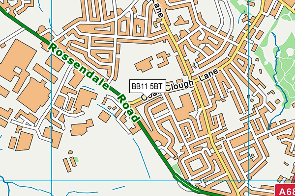 BB11 5BT map - OS VectorMap District (Ordnance Survey)