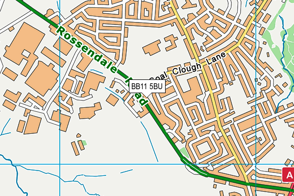 BB11 5BU map - OS VectorMap District (Ordnance Survey)