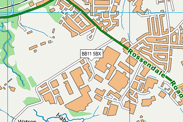 BB11 5BX map - OS VectorMap District (Ordnance Survey)