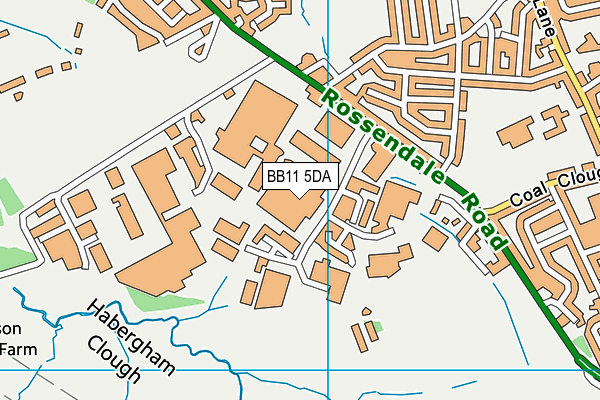 BB11 5DA map - OS VectorMap District (Ordnance Survey)