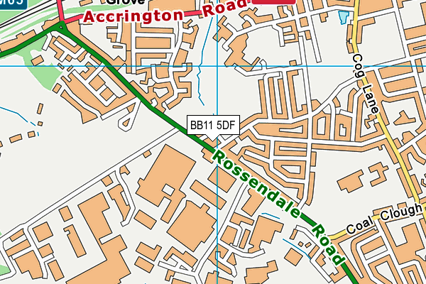 BB11 5DF map - OS VectorMap District (Ordnance Survey)