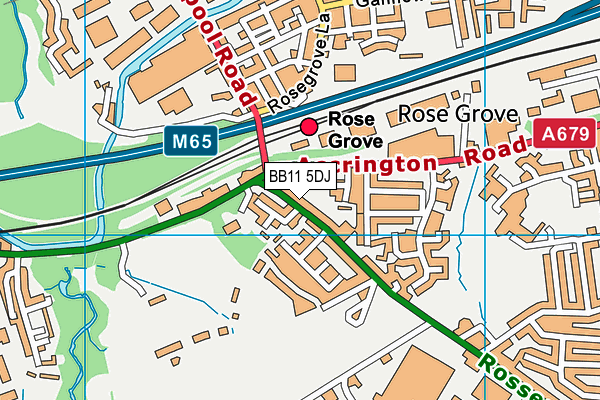 BB11 5DJ map - OS VectorMap District (Ordnance Survey)