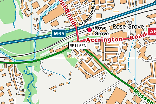 BB11 5FA map - OS VectorMap District (Ordnance Survey)