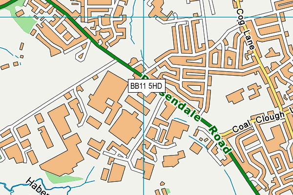 BB11 5HD map - OS VectorMap District (Ordnance Survey)