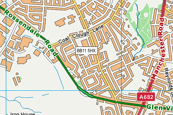 BB11 5HX map - OS VectorMap District (Ordnance Survey)