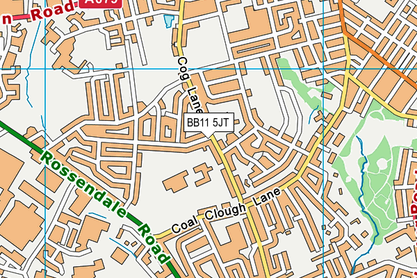 BB11 5JT map - OS VectorMap District (Ordnance Survey)