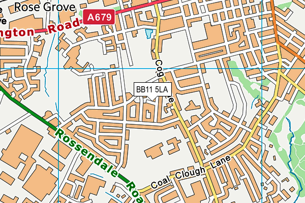 BB11 5LA map - OS VectorMap District (Ordnance Survey)