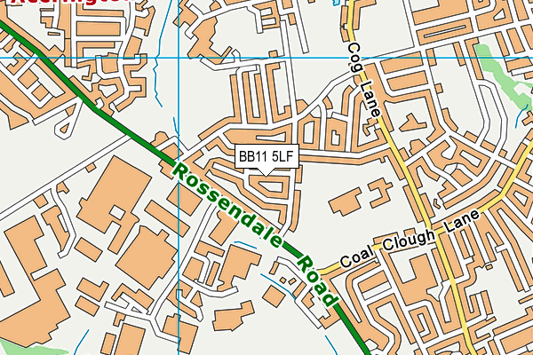 BB11 5LF map - OS VectorMap District (Ordnance Survey)