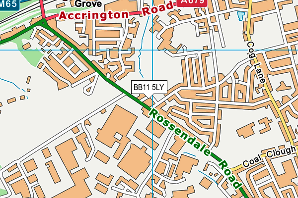 BB11 5LY map - OS VectorMap District (Ordnance Survey)