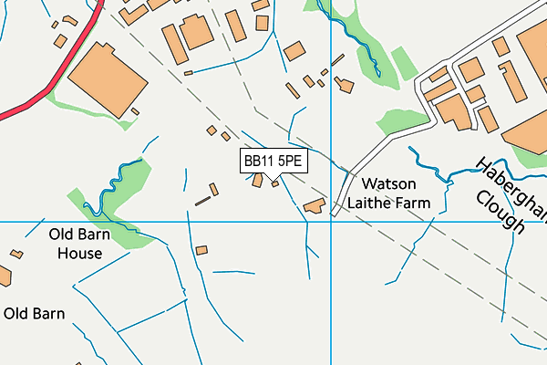 BB11 5PE map - OS VectorMap District (Ordnance Survey)