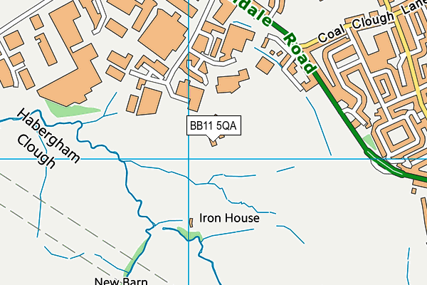 BB11 5QA map - OS VectorMap District (Ordnance Survey)